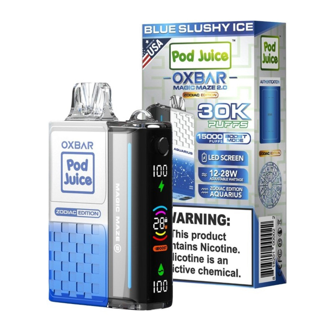 Blue Slushy Ice Oxbar Magic Maze 2.0 Pod Juice 30K