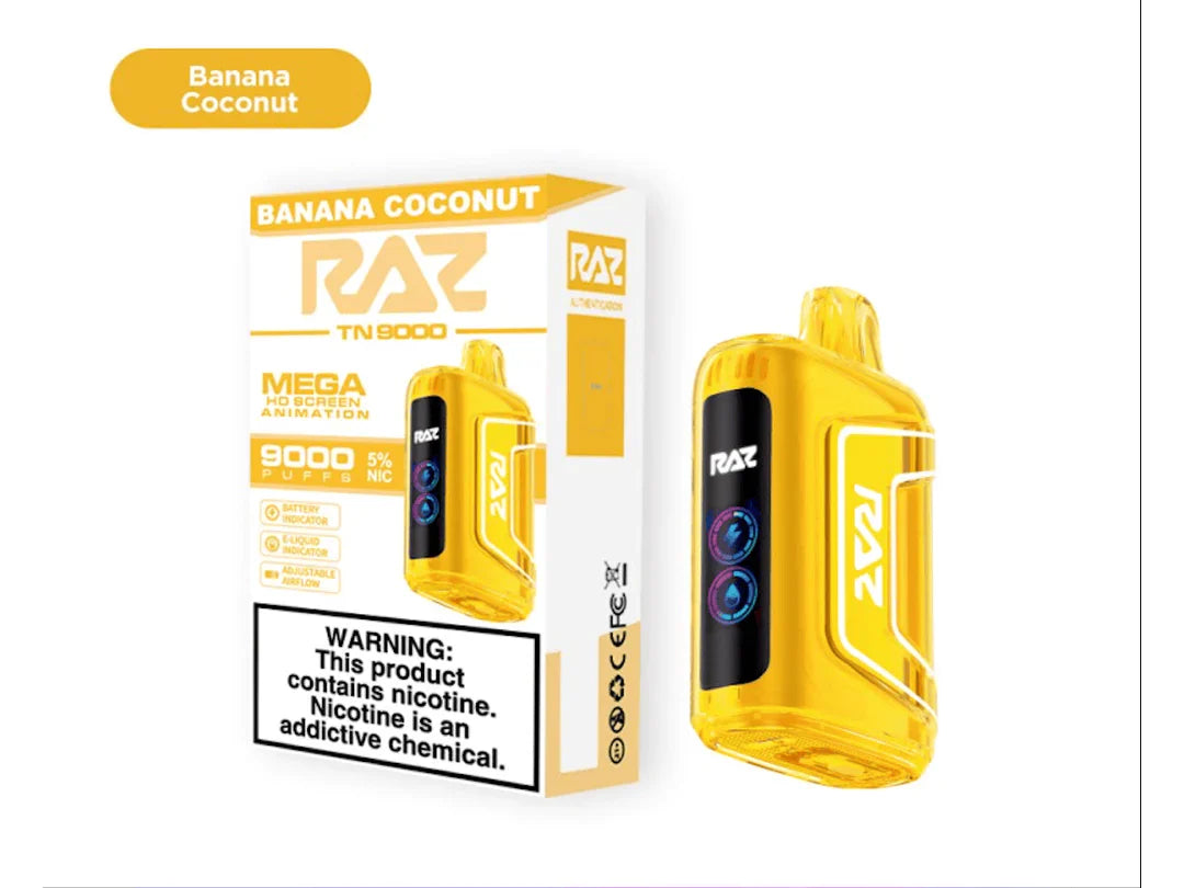 Banana Coconut Raz TN9000 - Vape.LLC