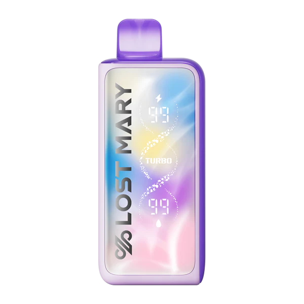 Lost Mary vape device with colorful display on a white background