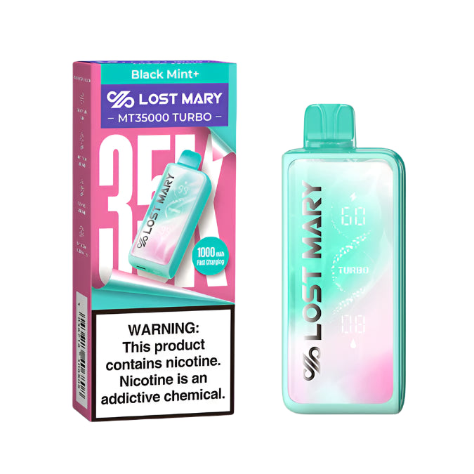 Lost Mary vape device and packaging on a white background