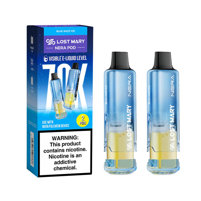 Blue Razz Ice Lost Mary Nera Fullview 70K Pod 