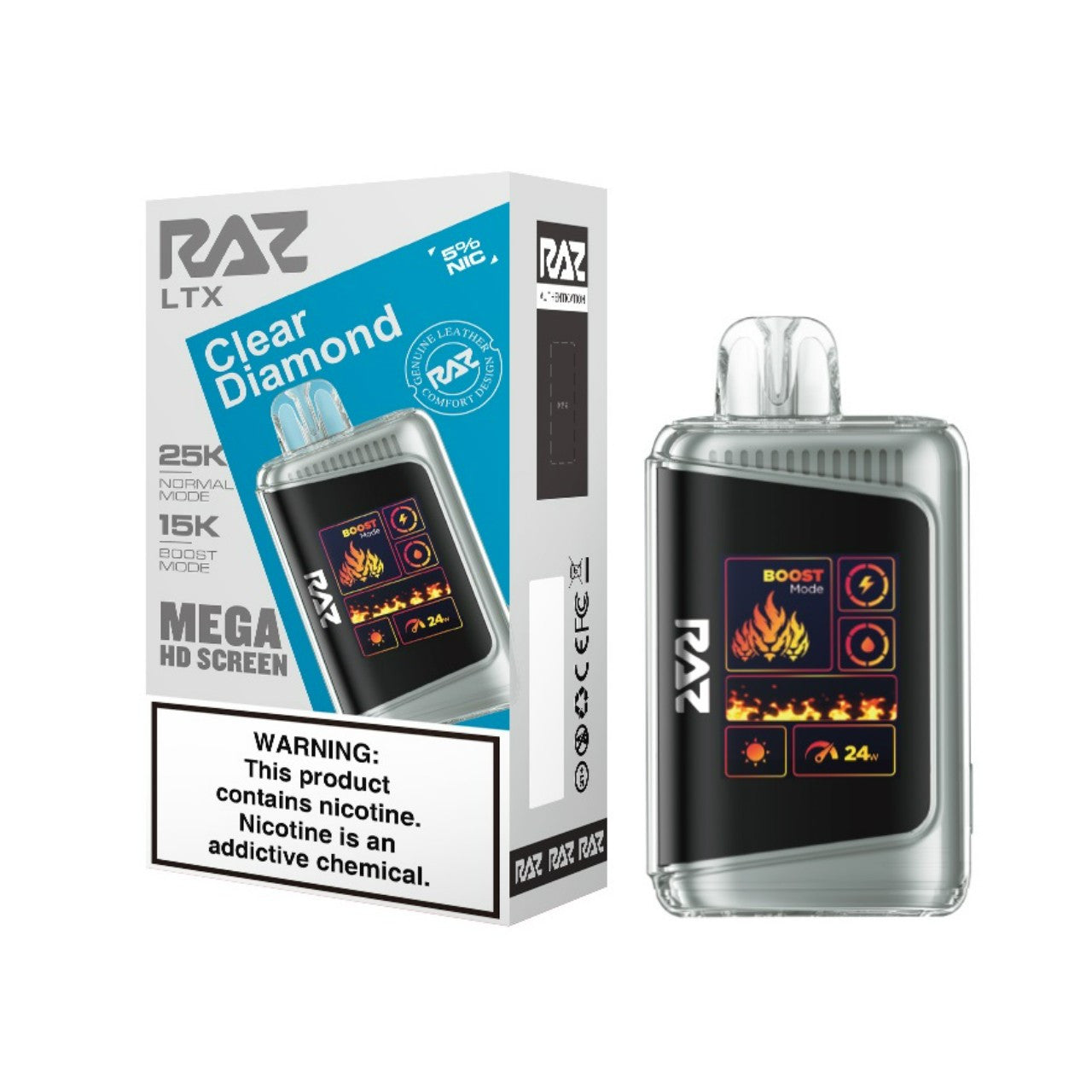 Clear Diamond Raz LTX 25K - Vape.LLC