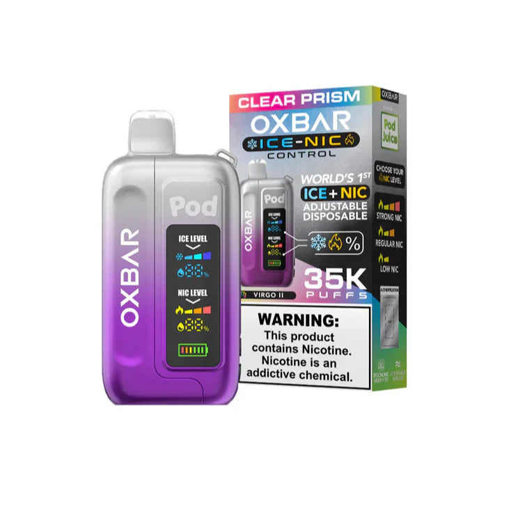 Clear Prism Oxbar Ice-Nic Control 35K - Black Coral
