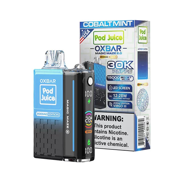 Cobalt Mint Oxbar Magic Maze 2.0 Pod Juice 30K - Black Coral
