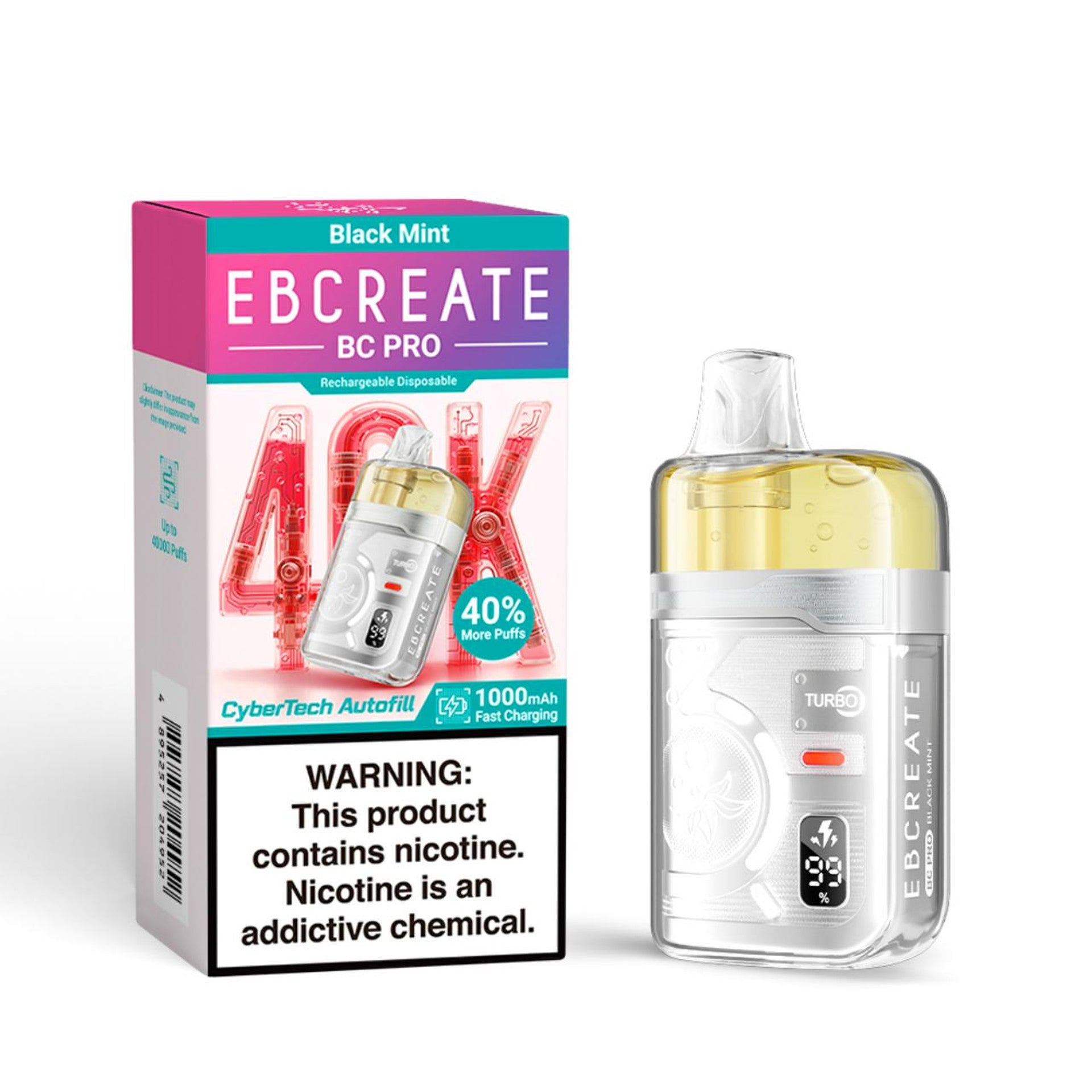 EBCREATE BC Pro 40K Black Mint Disposable Vape - Vaping Shop