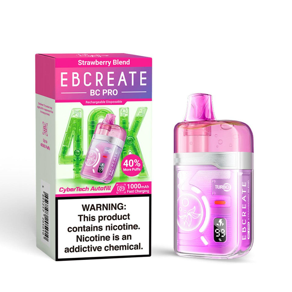 EBCREATE BC Pro 40K Strawberry Blend Disposable Vape - Vaping Shop