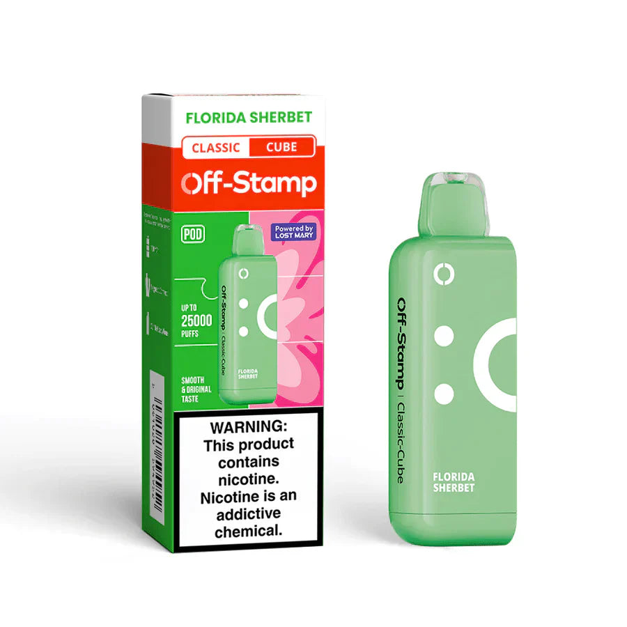 Florida Sherbet Off Stamp Classic Cube Pod 25K - Vape.LLC