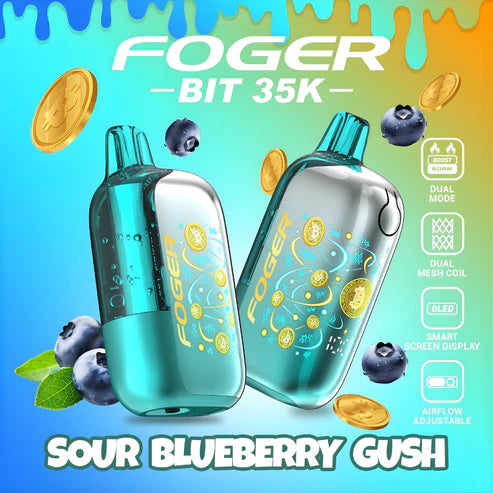 Foger Bit 35K Sour Blueberry Gush Disposable Vape - Vaping Shop