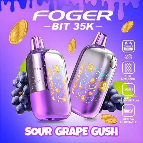 Foger Bit 35K Sour Grape Gush Disposable Vape - Vaping Shop