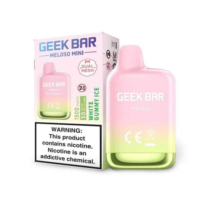 Geek Bar Meloso Mini 1500 White Gummy Ice Disposable Vape - Vaping Shop