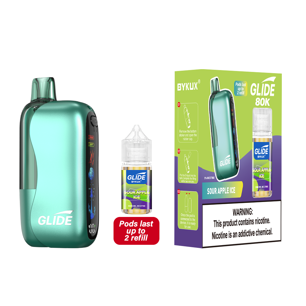 Glide 80K Pod Sour Apple Ice Disposable Vape - Vaping Shop