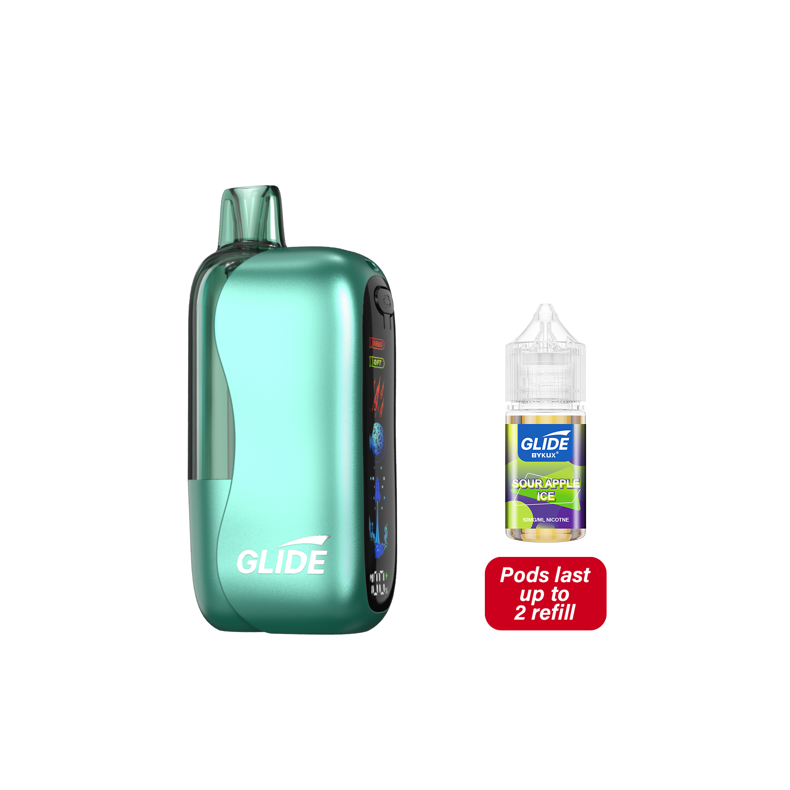 Glide 80K Pod Sour Apple Ice Disposable Vape - Vaping Shop