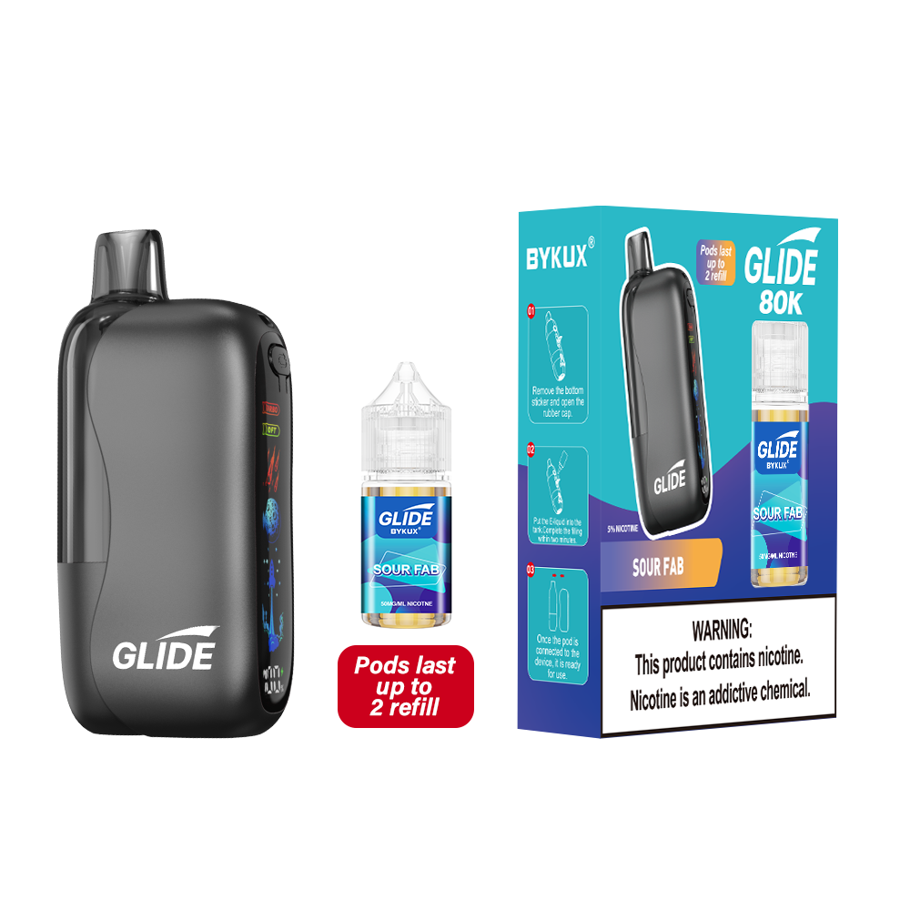 Glide 80K Pod Sour Fab Disposable Vape - Vaping Shop