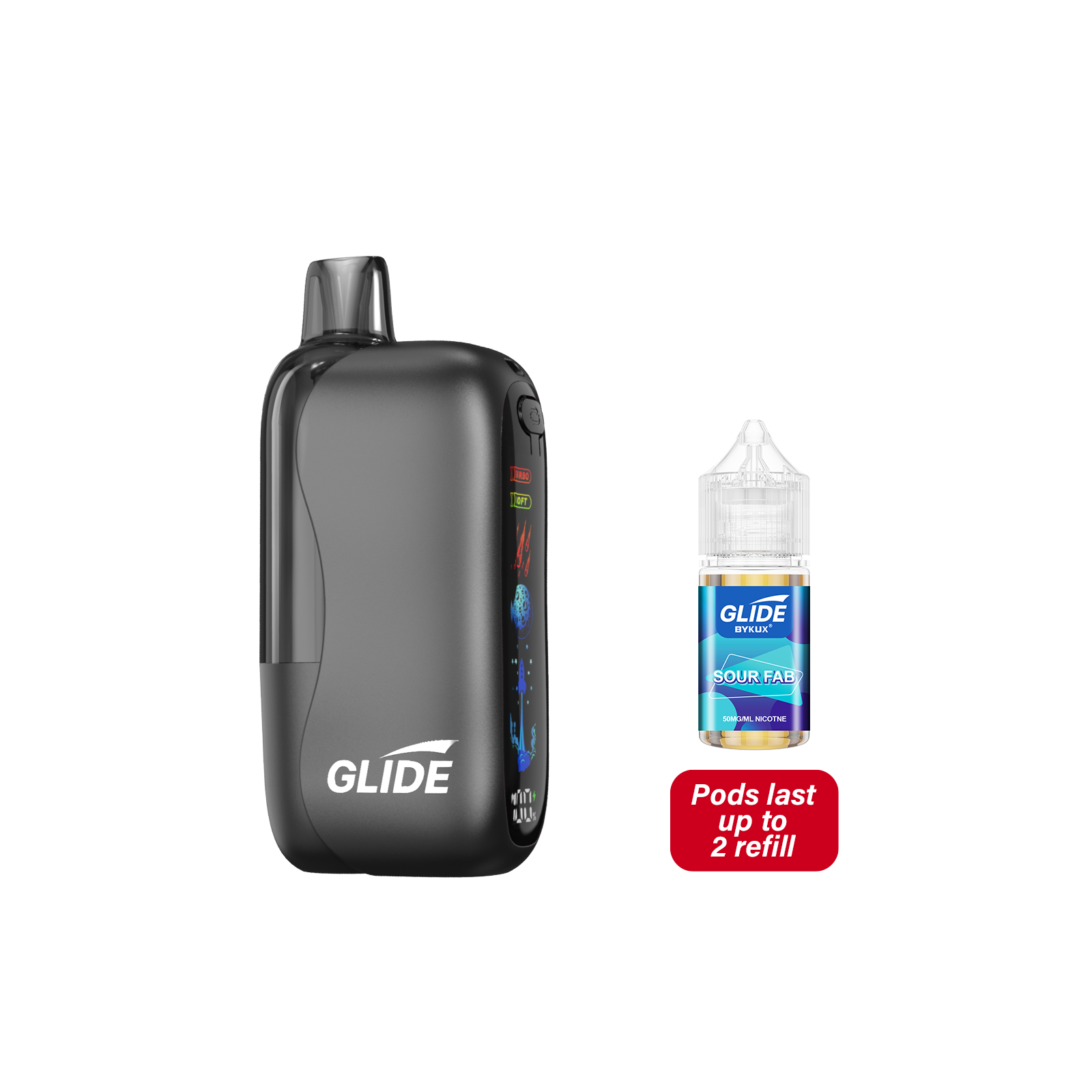 Glide 80K Pod Sour Fab Disposable Vape - Vaping Shop