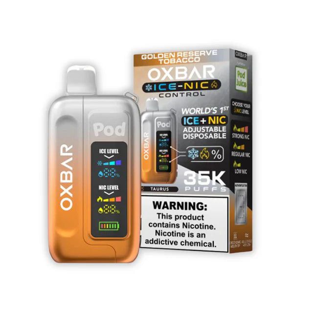 Golden Reserve Tobacco Oxbar Ice-Nic Control 35K - Black Coral