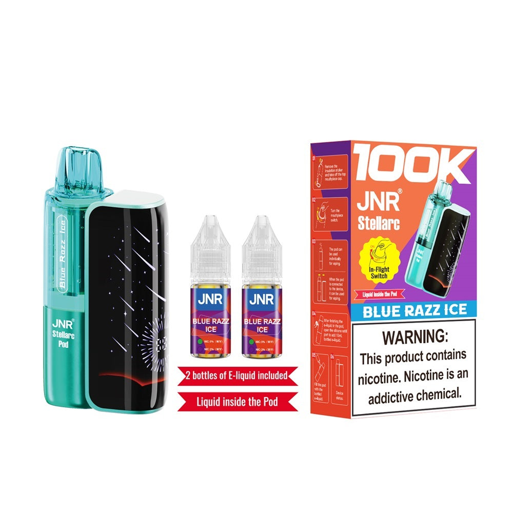 JNR Stellarc 100K Kit Blue Razz Ice Disposable Vape - Vaping Shop