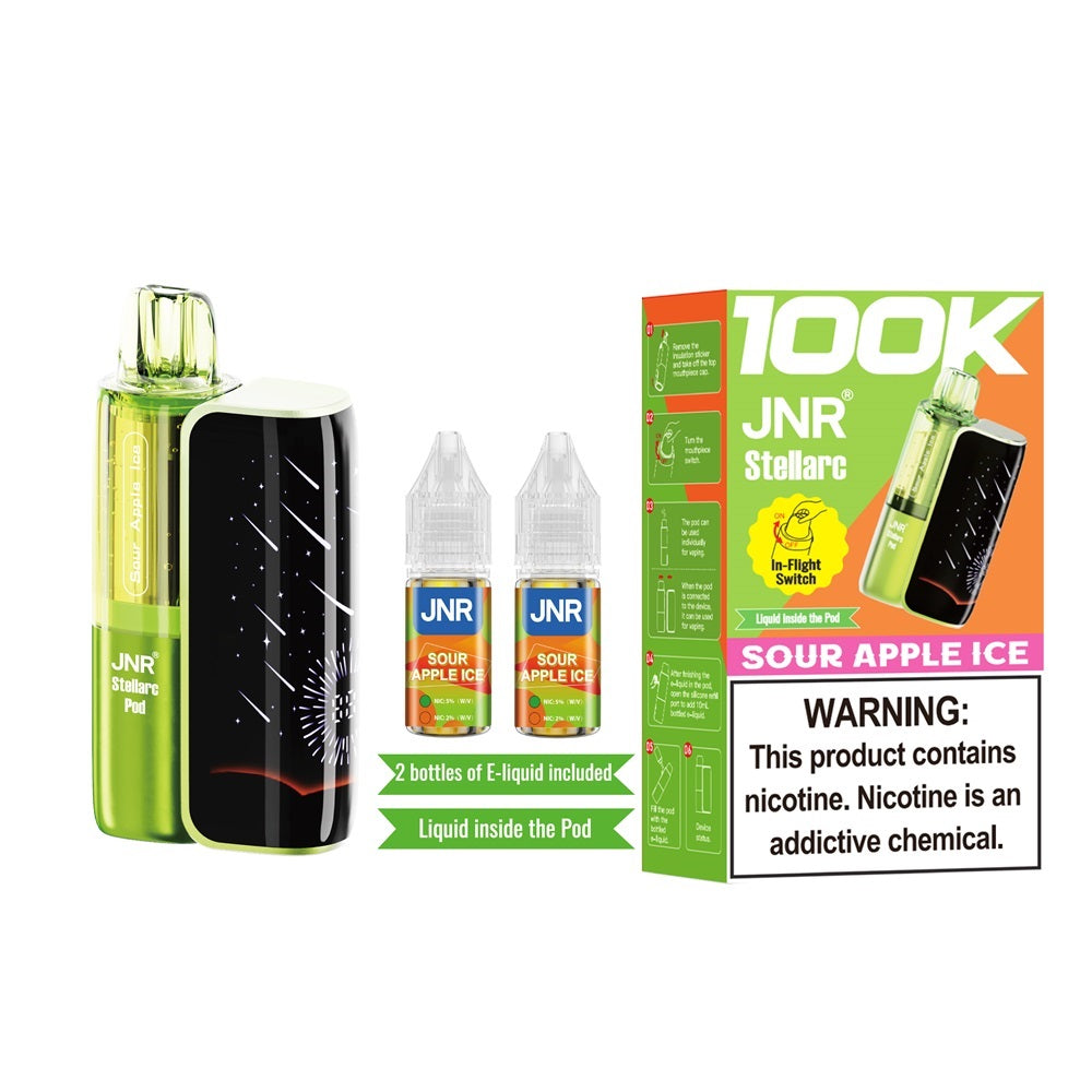 JNR Stellarc 100K Kit Sour Apple Ice Disposable Vape - Vaping Shop