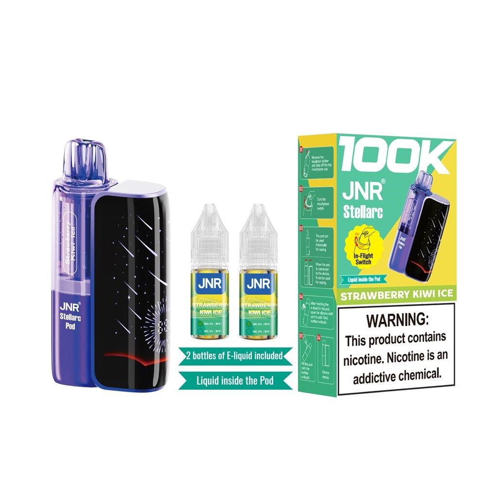 JNR Stellarc 100K Kit Strawberry Kiwi Ice Disposable Vape - Vaping Shop