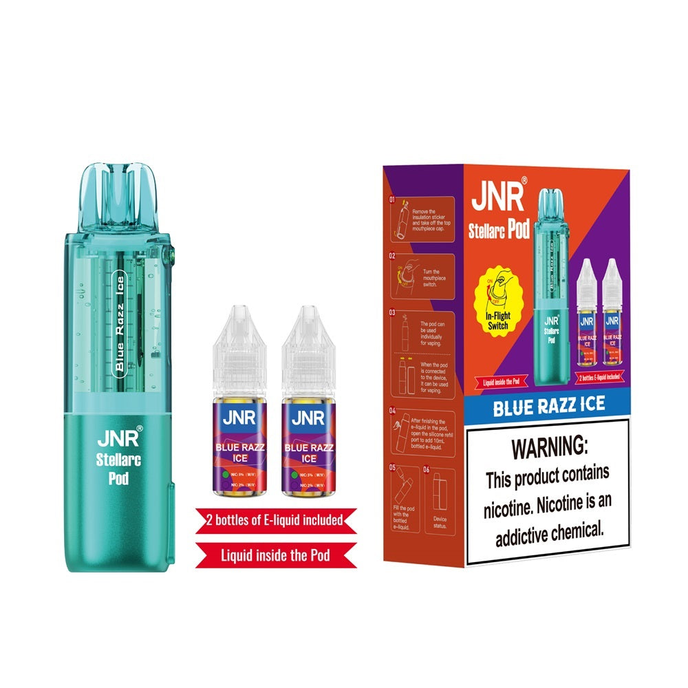 JNR Stellarc 100K Pod Blue Razz Ice Disposable Vape - Vaping Shop