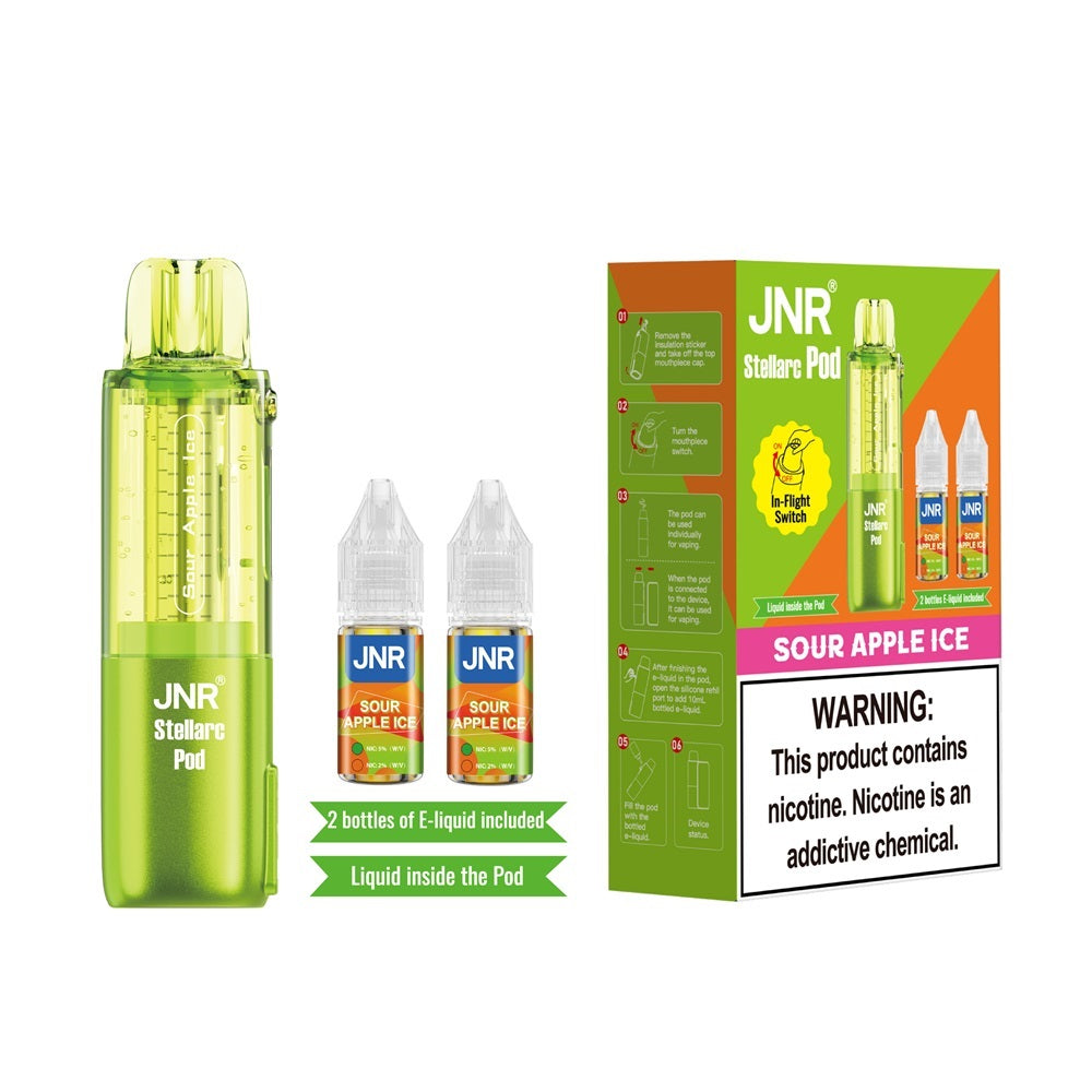 JNR Stellarc 100K Pod Sour Apple Ice Disposable Vape - Vaping Shop 