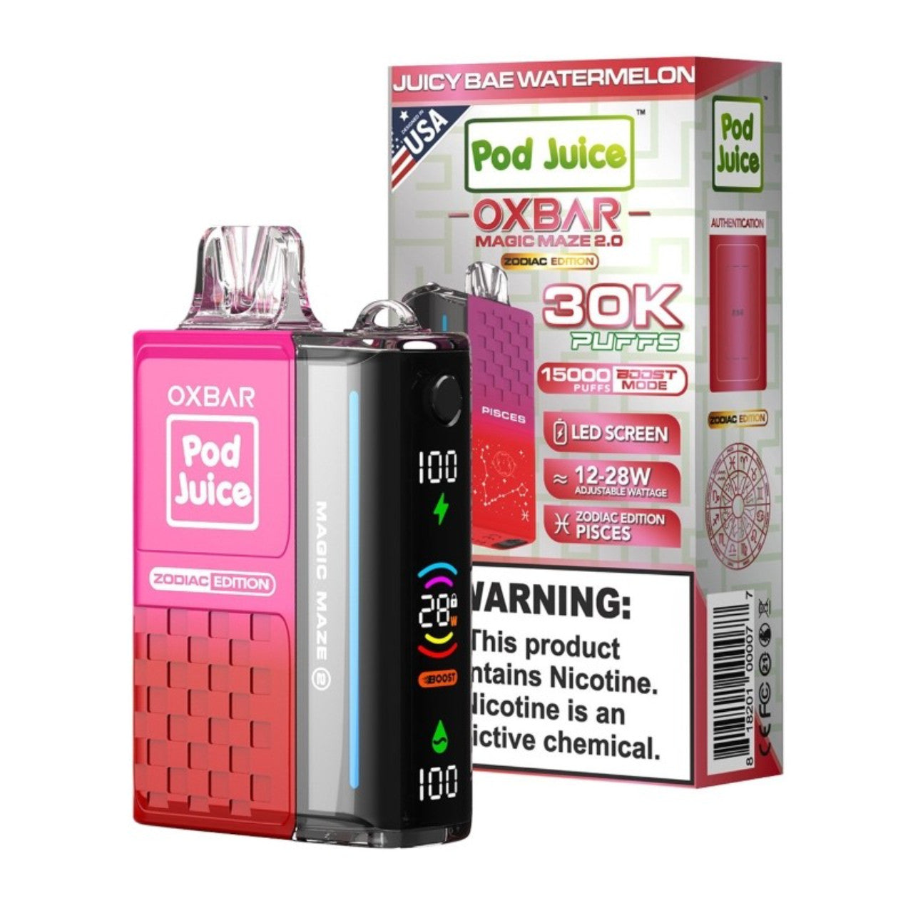 Juicy Bae Watermelon Oxbar Magic Maze 2.0 Pod Juice 30K