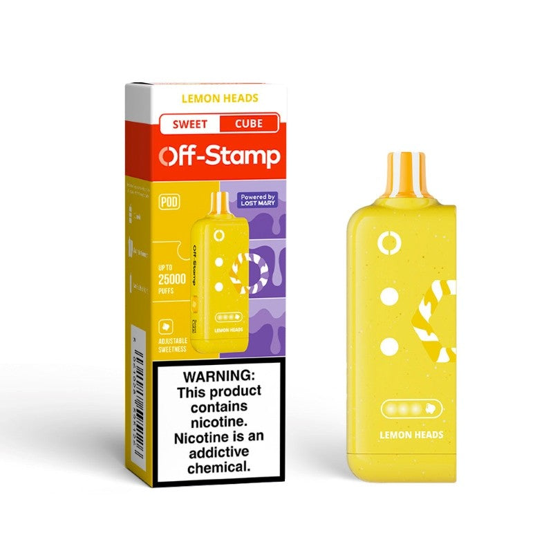 Lemon Heads Off Stamp Sweet Cube Pod 25K - Vape.LLC