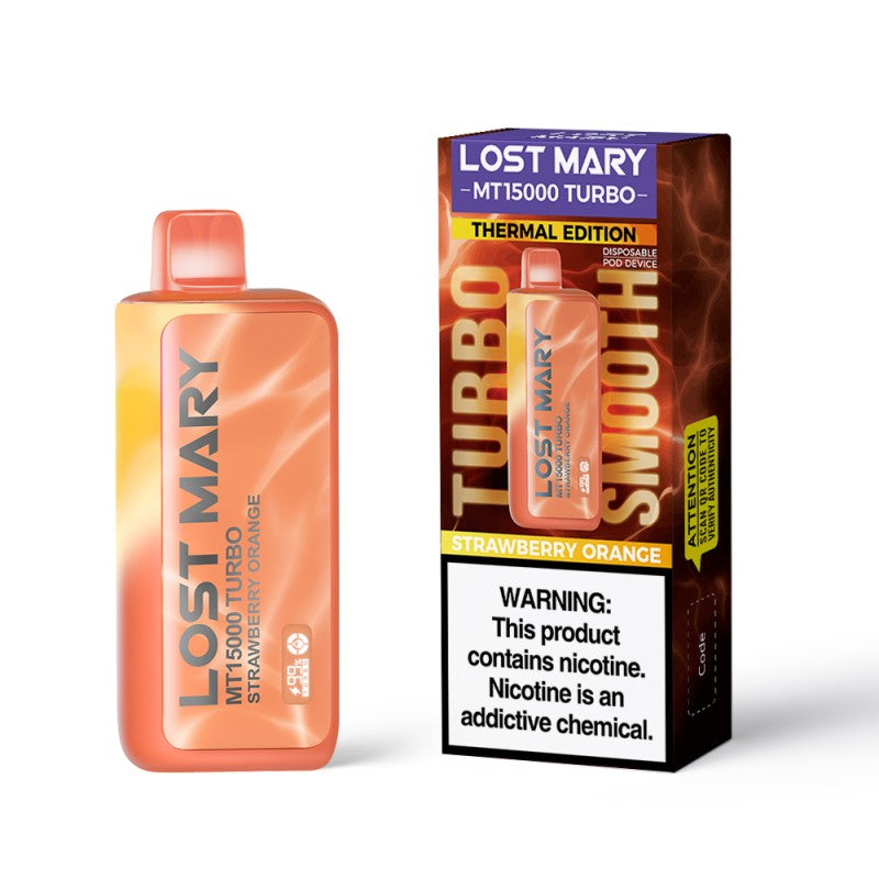 Strawberry Orange Lost Mary MT15000 Turbo - Vape.LLC