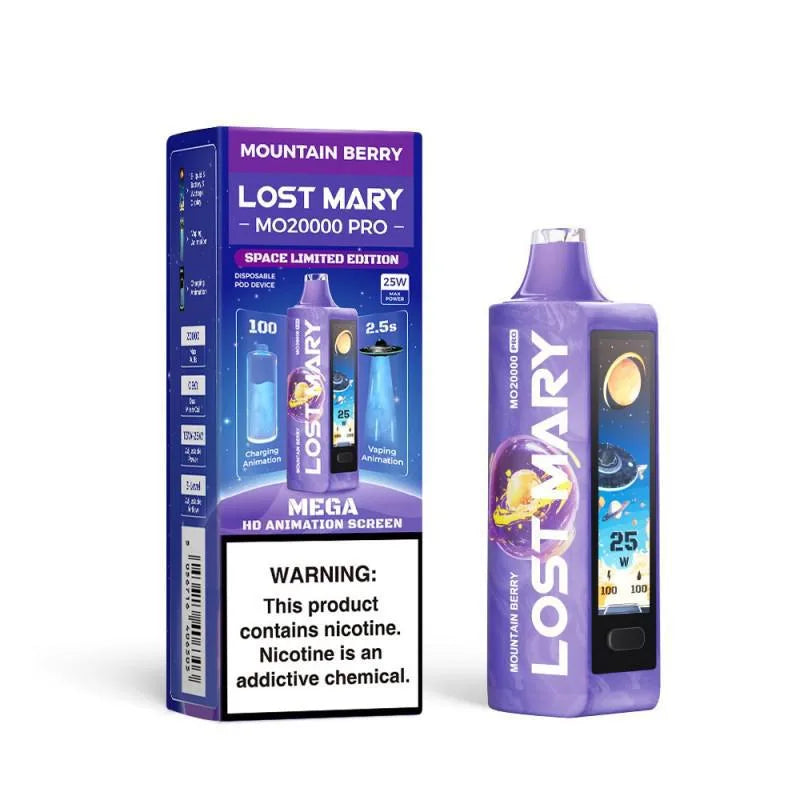 Lost Mary vape device and packaging on a white background