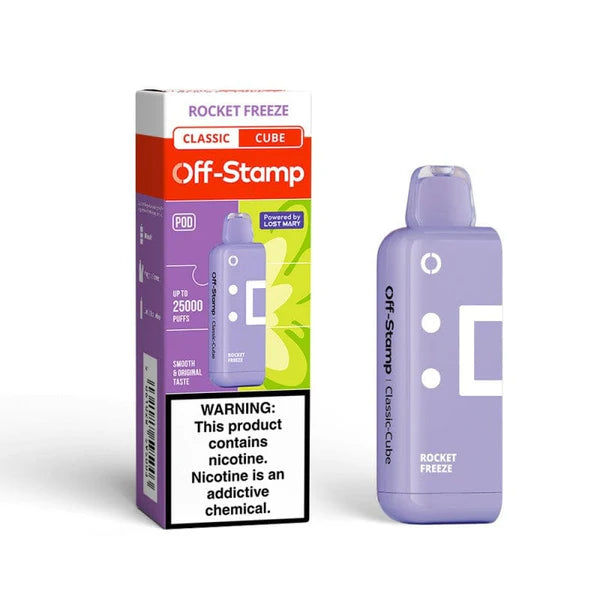 Off Stamp X cube pod 25K pod Rocket Freeze Disposable Vape - Vaping Shop