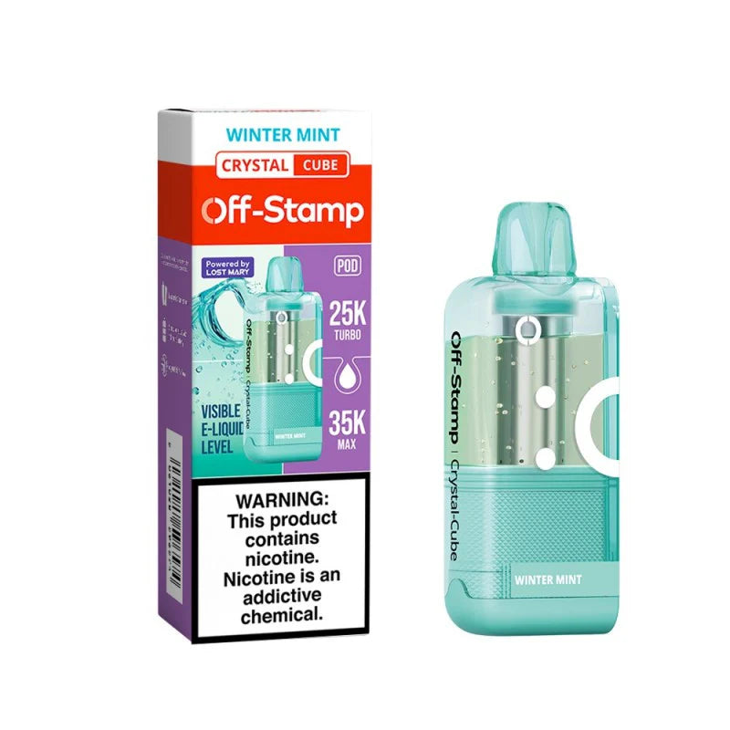 Off‑Stamp X‑Cube Crystal 35K Pod Winter Mint Disposable Vape - Vaping Shop