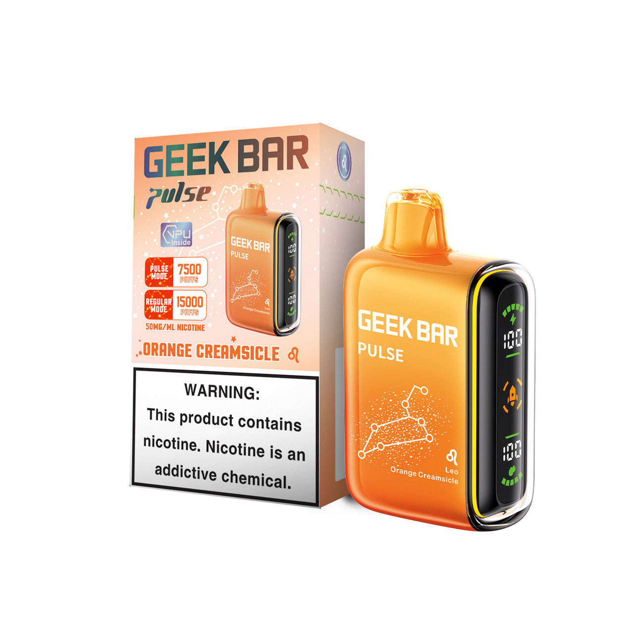 Orange Creamsicle Geek Bar Pulse 15000 - Vape.LLC