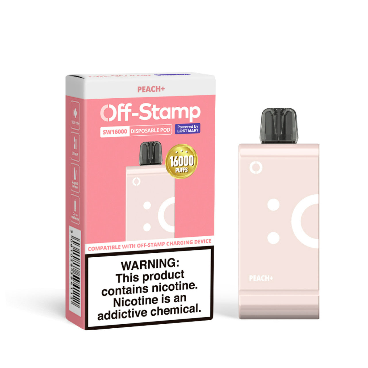 Peach+ Off Stamp SW16000 Pod - Black Coral
