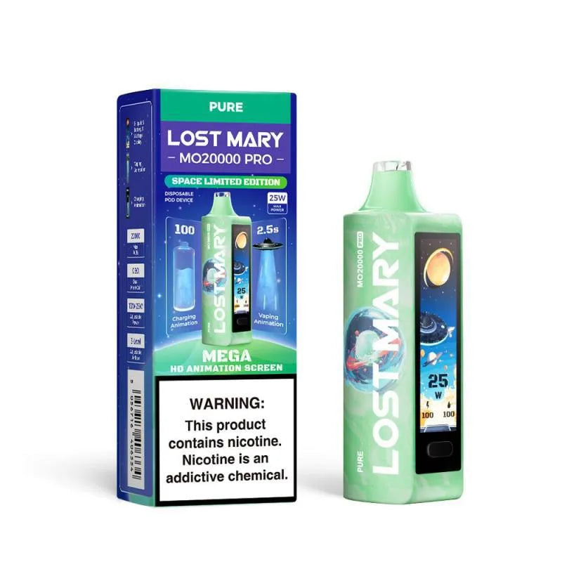 Lost Mary vape device and packaging on a white background