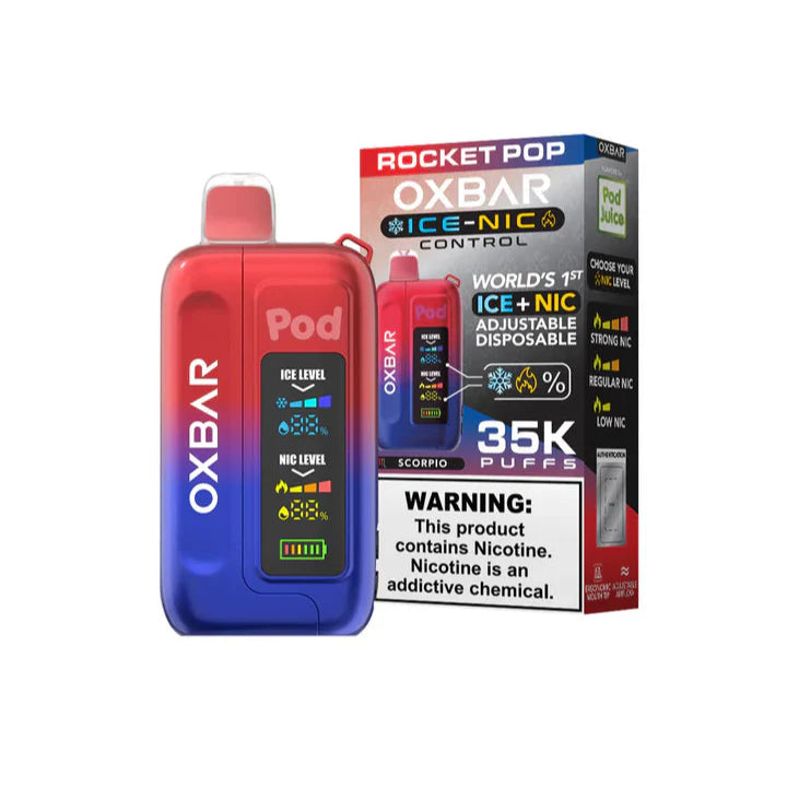 Rocket Pop Oxbar Ice-Nic Control 35K - Black Coral