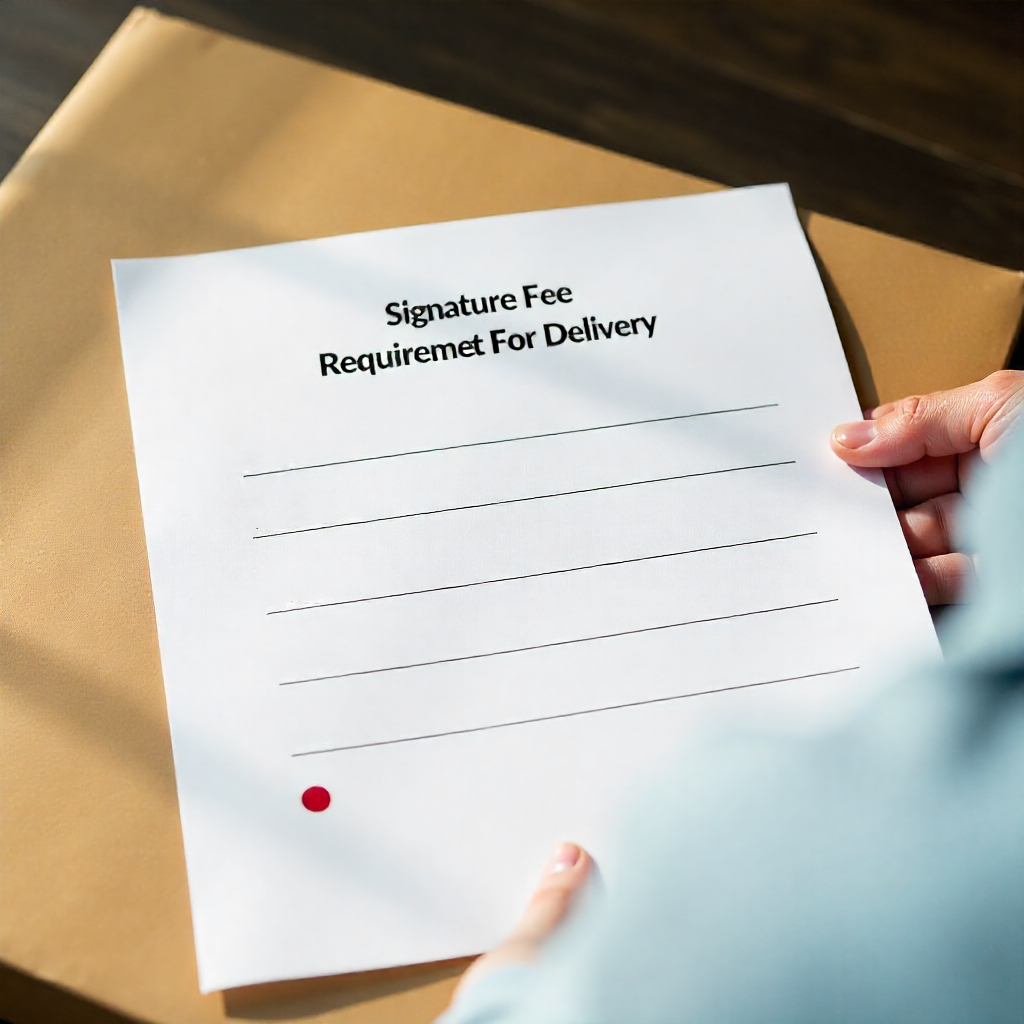 Signature fee required during USPS delivery process
