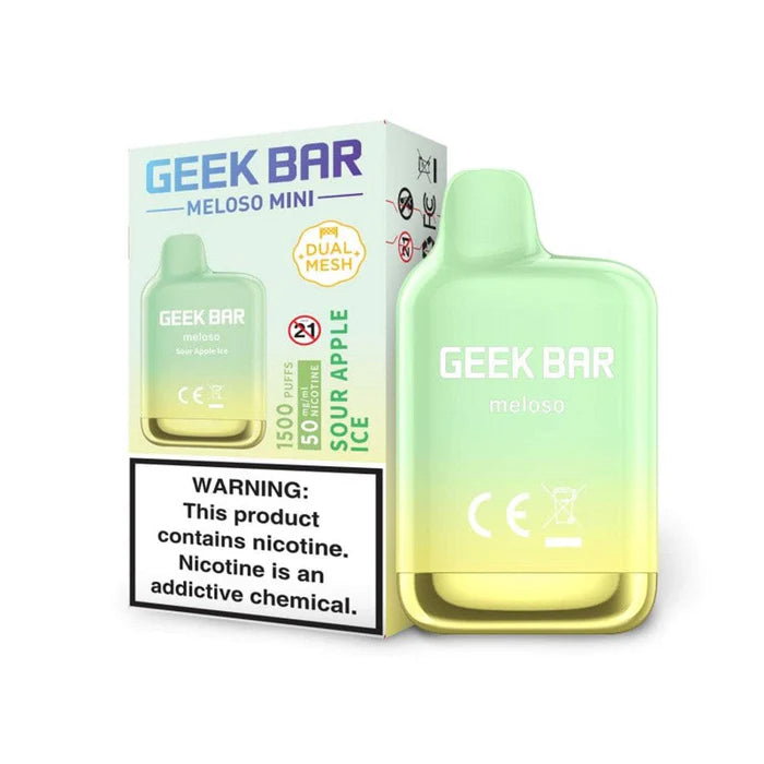 Geek Bar Meloso Mini 1500 Sour Apple Ice  Disposable Vape - Vaping Shop