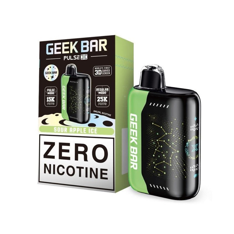 Sour Apple Ice (Zero Nicotine) Geek Bar Pulse X 25000 - Vape.LLC