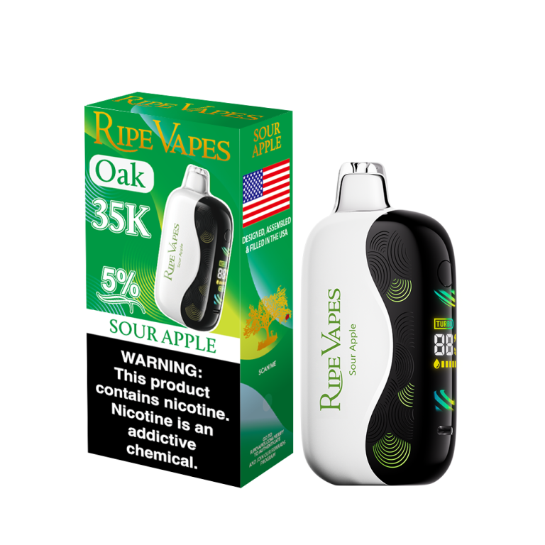 Sour Apple Ripe Vapes Oak 35K
