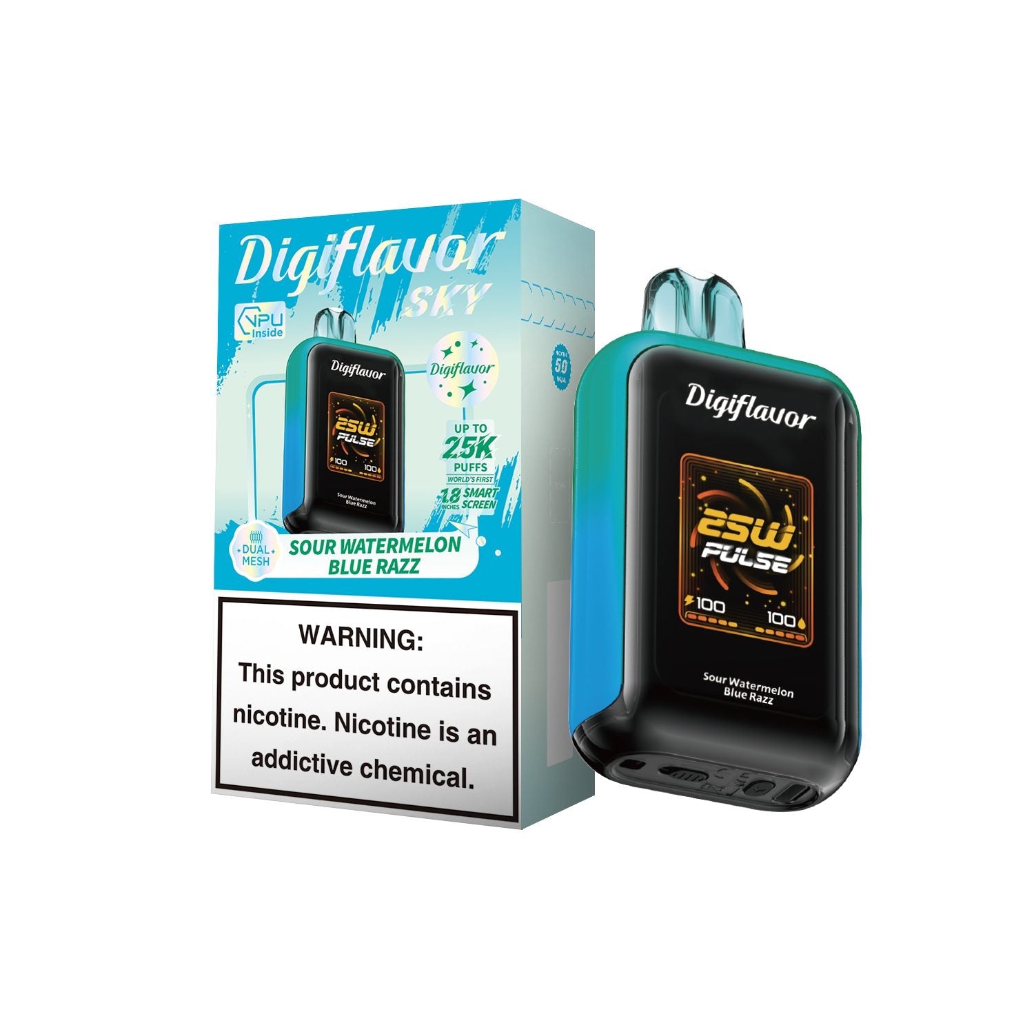 Sour Watermelon Blue Razz Digiflavor SKY 25K - Vape.LLC