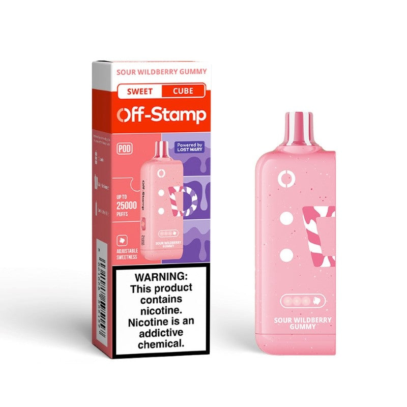 Sour Wildberry Gummy Off Stamp Sweet Cube Pod 25K - Vape.LLC