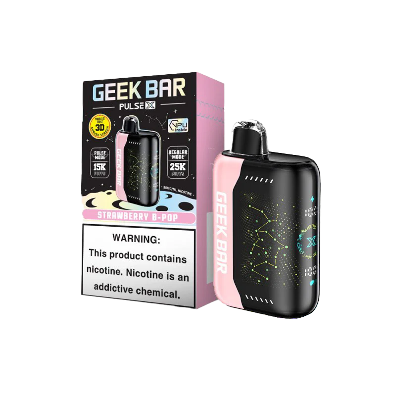 Strawberry B-Pop Geek Bar Pulse X 25000 - Vape.LLC