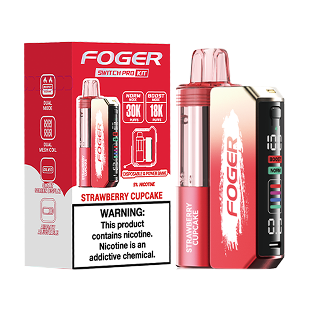 Strawberry Cupcake Foger Switch Pro 30K Kit - Black Coral
