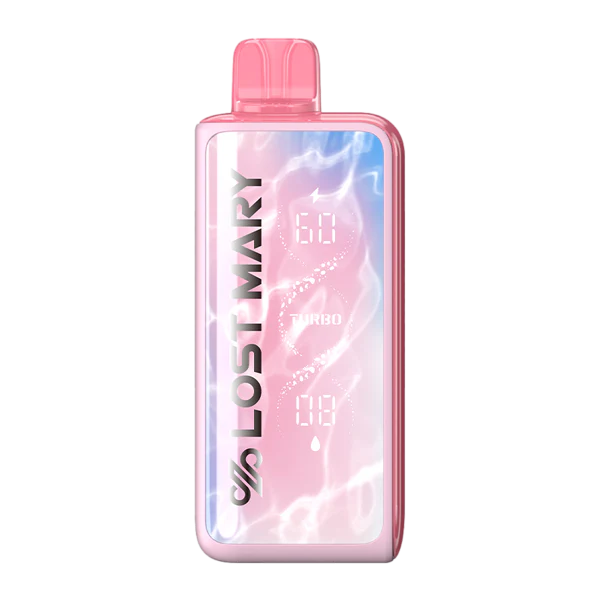 Lost Mary vape device with pink top and gradient design on a white background