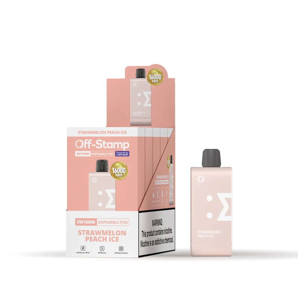 Strawmelon Peach Ice Off Stamp SW16000 Pod - Black Coral