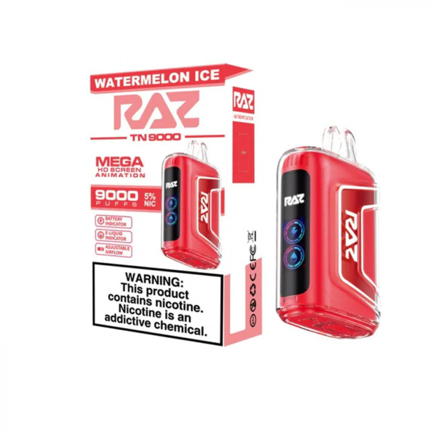Watermelon Ice Raz TN9000 - Vape.LLC