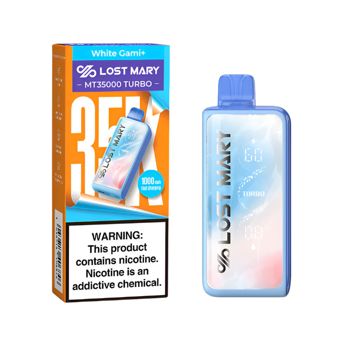 Lost Mary vape device and packaging on a white background