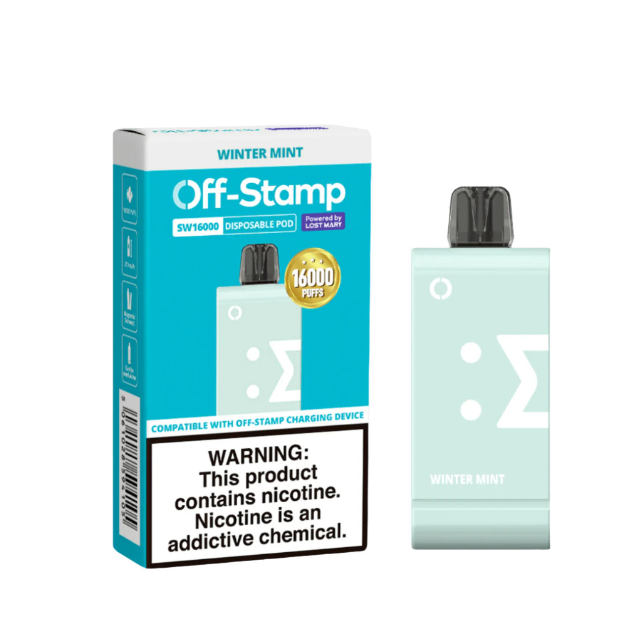 Winter Mint Off Stamp SW16000 Pod - Black Coral