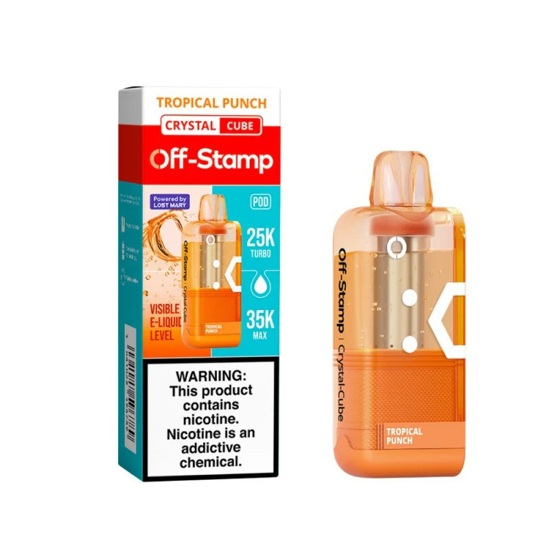 Off-Stamp X-Cube Crystal 35K Pod Tropical Punch Disposable Vape - Vaping Shop